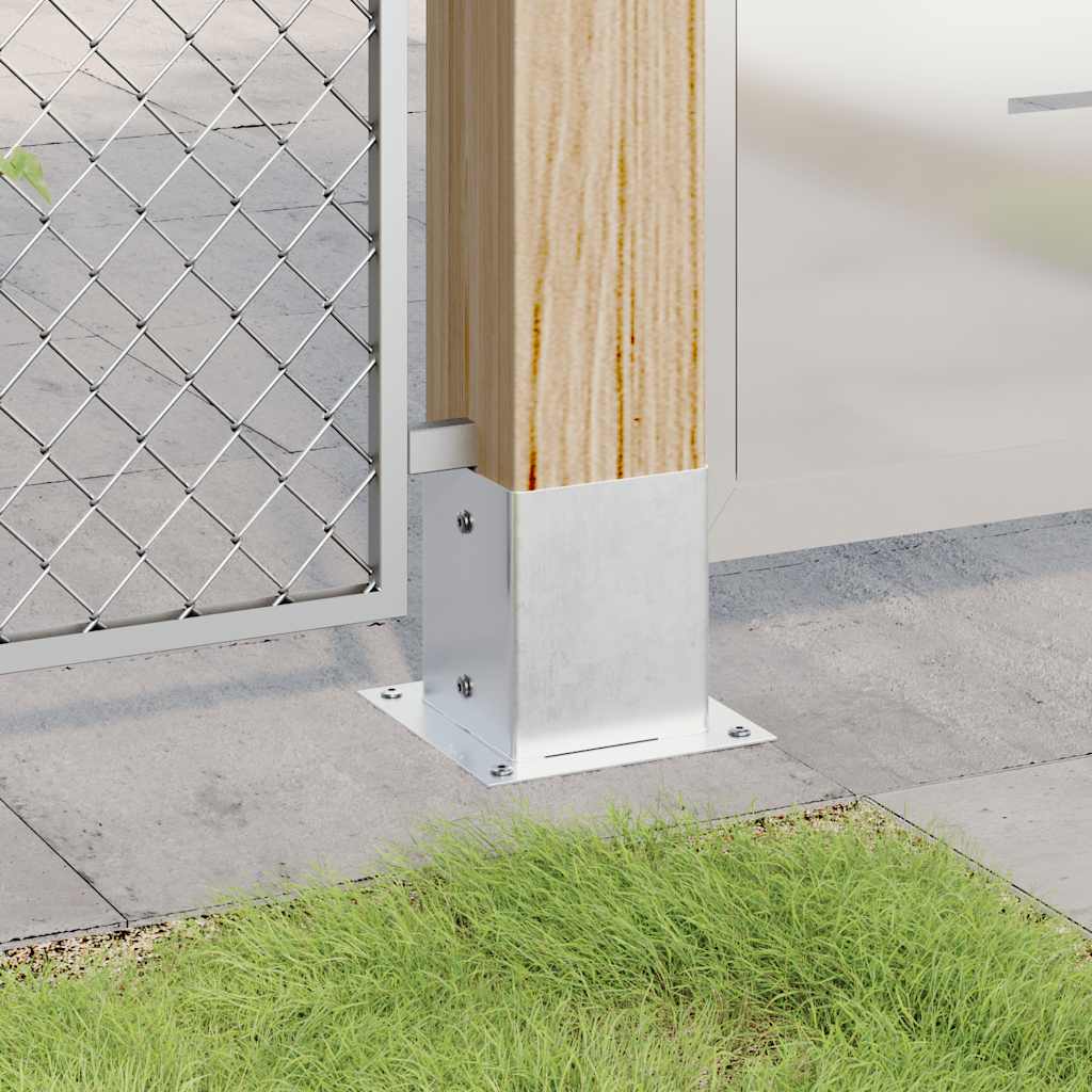 stolpefødder firkantet 12 stk. 121x121 mm galvaniseret stål
