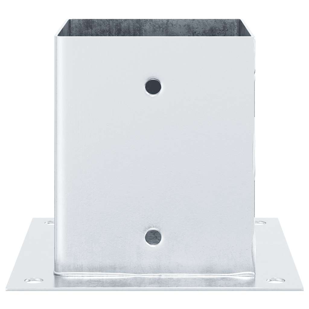 stolpefødder firkantet 12 stk. 121x121 mm galvaniseret stål