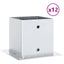stolpefødder firkantet 12 stk. 141x141 mm galvaniseret stål