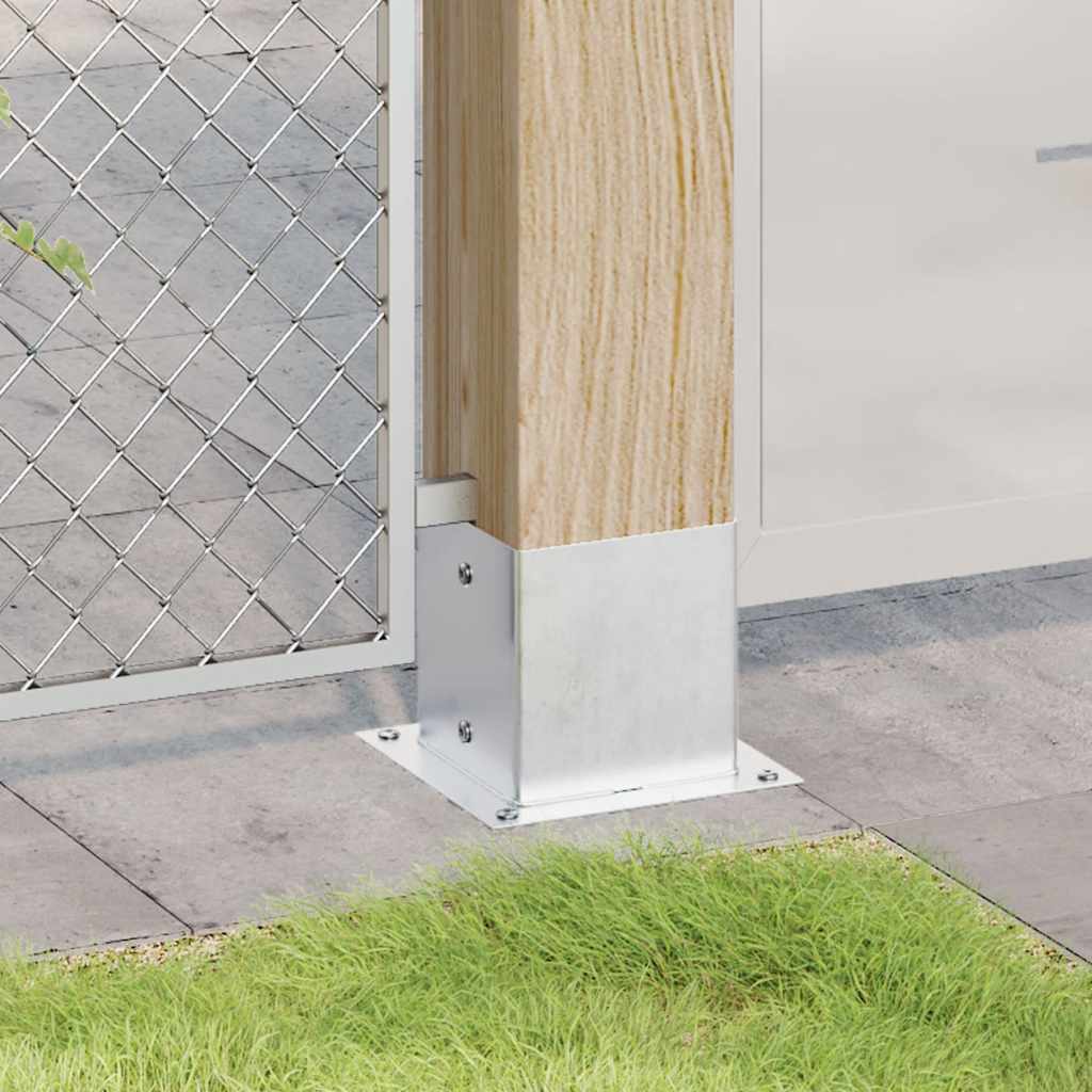 stolpefødder firkantet 12 stk. 141x141 mm galvaniseret stål