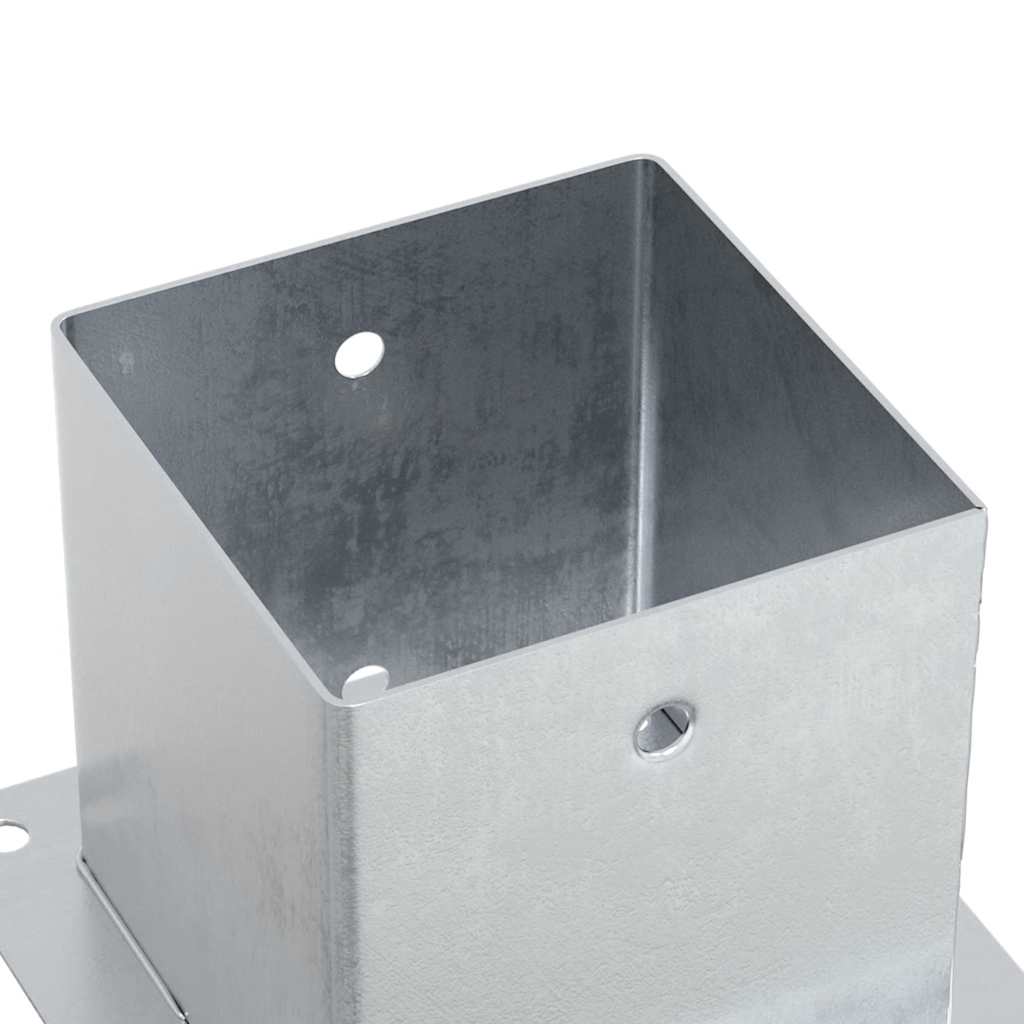 stolpefødder firkantet 12 stk. 141x141 mm galvaniseret stål