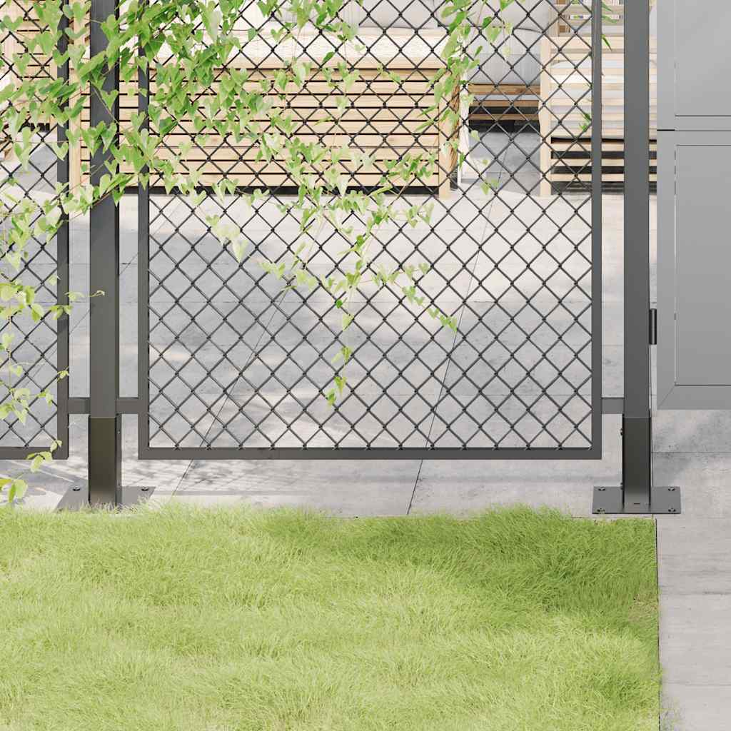 stolpefødder firkantet 4 stk. 51x51 mm pulverlakeret stål