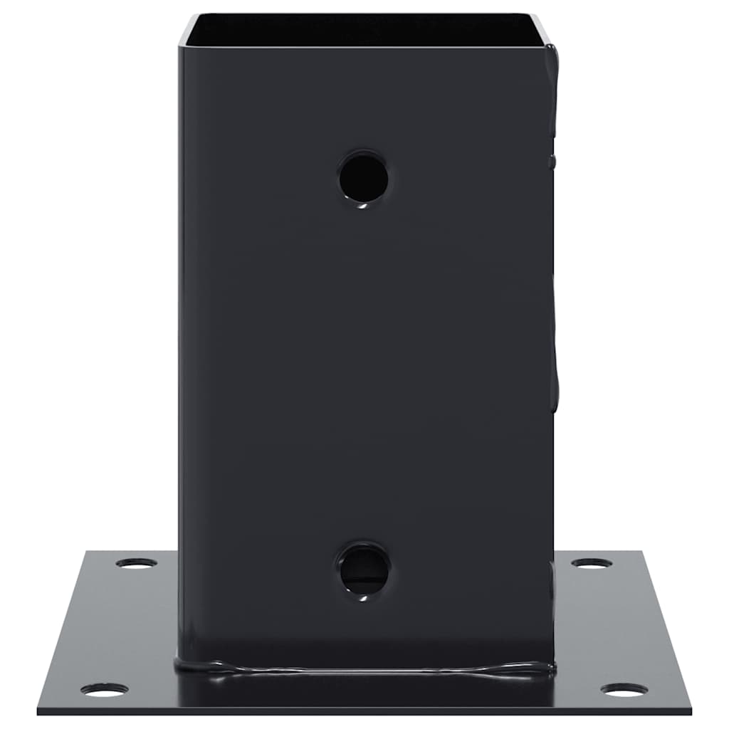 stolpefødder firkantet 12 stk. 91x91 mm pulverlakeret stål