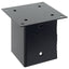 stolpefødder firkantet 4 stk. 121x121 mm pulverlakeret stål