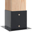 stolpefødder firkantet 12 stk. 141x141 mm pulverlakeret stål