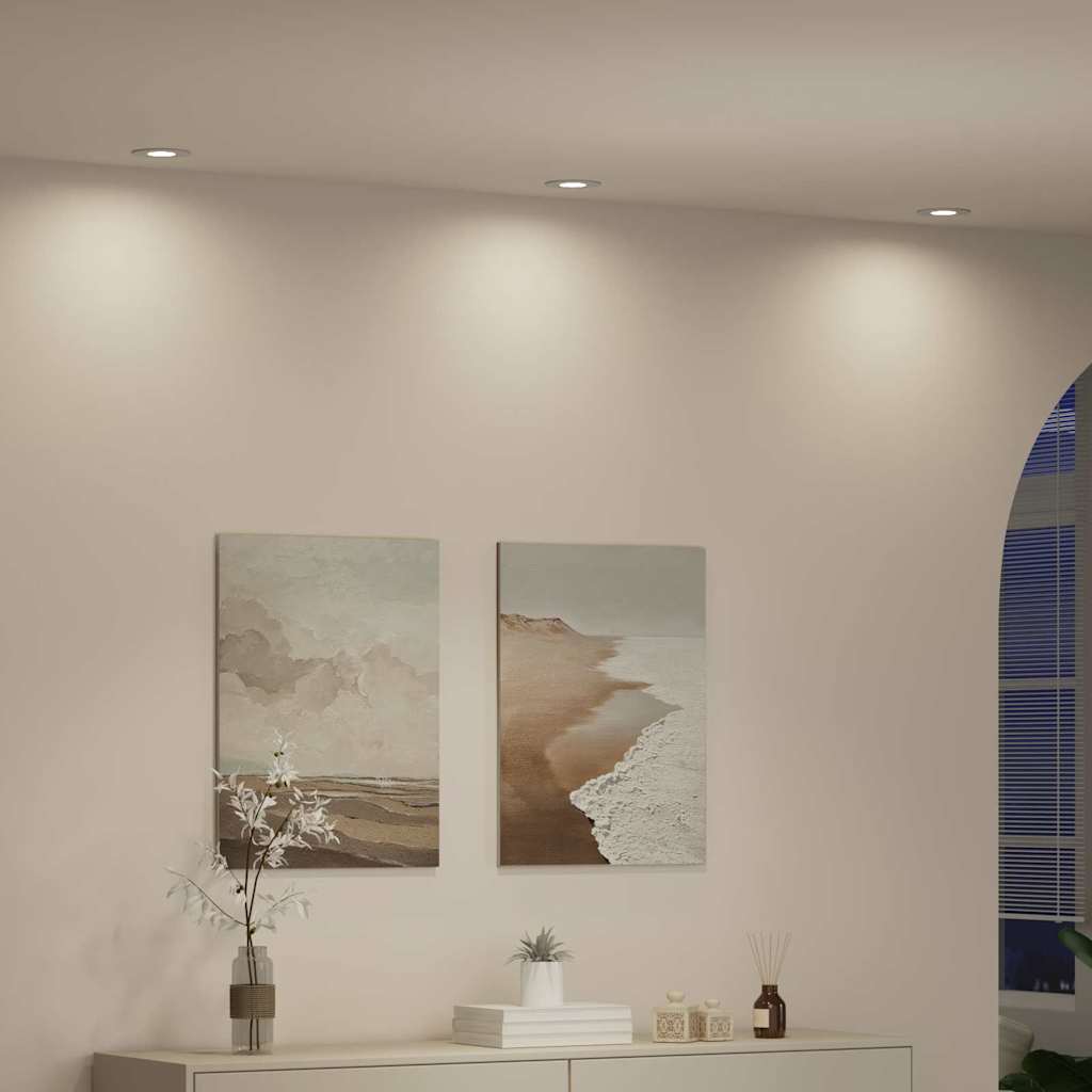 Spotlight 6 pcs Hvid 9 x 9 x 2 cm Aluminium