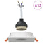 Spotlight 12 pcs Hvid 9 x 9 x 2 cm Aluminium