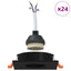 Spotlight 24 pcs Sort 9 x 9 x 2 cm Aluminium