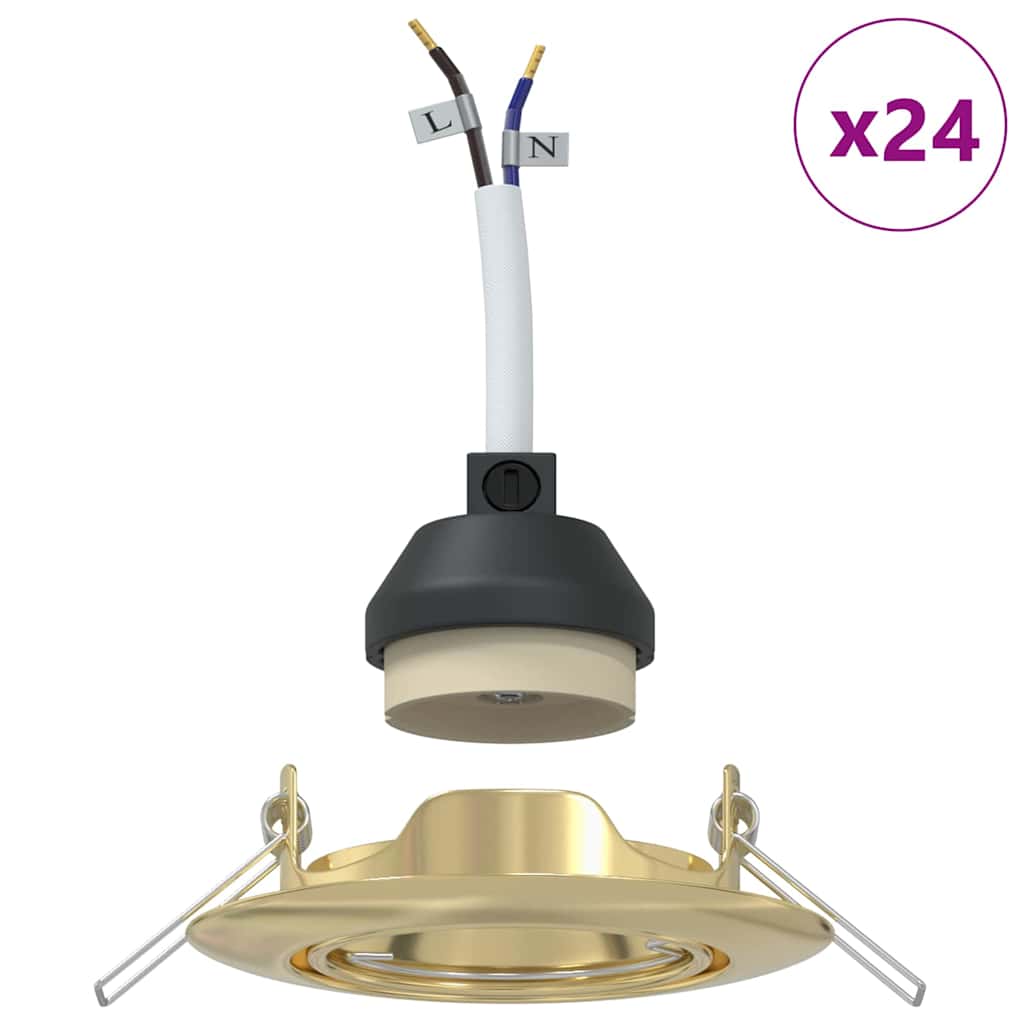Spotlight 24 pcs Guld 9 x 9 x 2.5 cm Metal