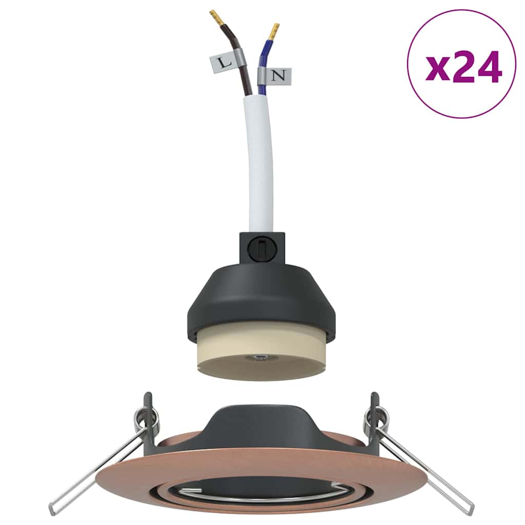Spotlight 24 pcs Kobber 9 x 9 x 2.5 cm Metal
