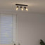 Loftsspot med spotlights Sort 38 x 6,5 x 11,5 cm Metal