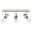 Loftsspot med spotlights Nikkel 38 x 6,5 x 11,5 cm Metal