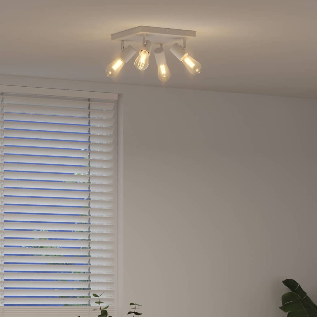 Loftsspot med spotlights Hvid 26,5 x 26 x 11,5 cm Metal