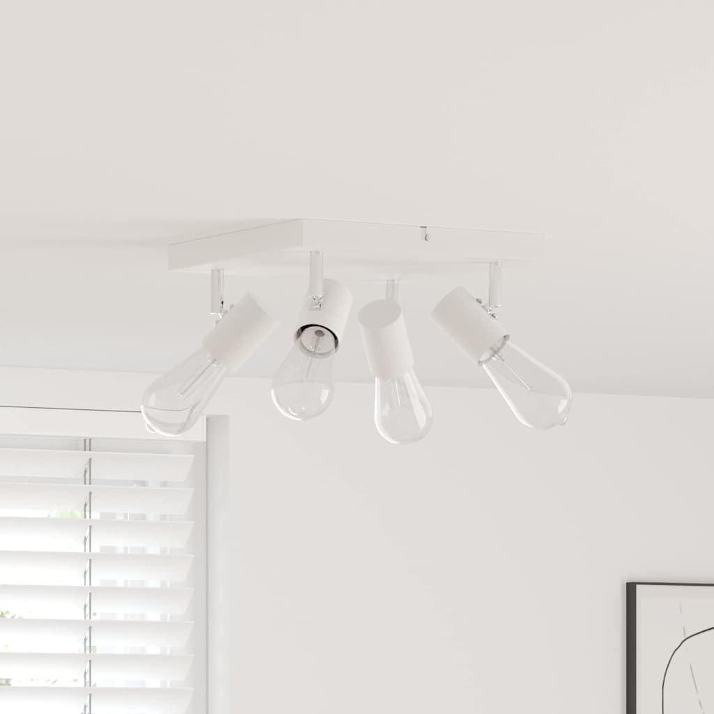 Loftsspot med spotlights Hvid 26,5 x 26 x 11,5 cm Metal