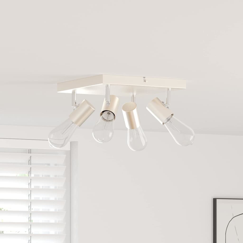 Loftsspot med spotlights Nikkel 26,5 x 26 x 11,5 cm Metal