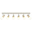 Loftsspot med spotlights Nikkel 73 x 6,5 x 11,5 cm Metal