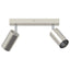 Loftsspot med spotlights Nikkel 26 x 6 x 16 cm Metal