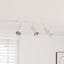 Loftsspot med spotlights Hvid 38 x 6 x 16 cm Metal