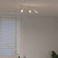 Loftsspot med spotlights Nikkel 38 x 6 x 16 cm Metal