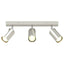 Loftsspot med spotlights Nikkel 38 x 6 x 16 cm Metal