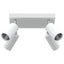 Loftsspot med spotlights Hvid 26 x 26 x 16 cm Metal
