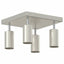 Loftsspot med spotlights Nikkel 26 x 26 x 16 cm Metal