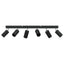Loftsspot med spotlights Sort 73 x 6 x 16 cm Metal