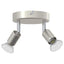 Loftsspot med spotlights Nikkel 12 x 8 cm Stål