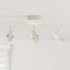 Loftsspot med spotlights Nikkel 36,5 x 10 x 12,5 cm Metal
