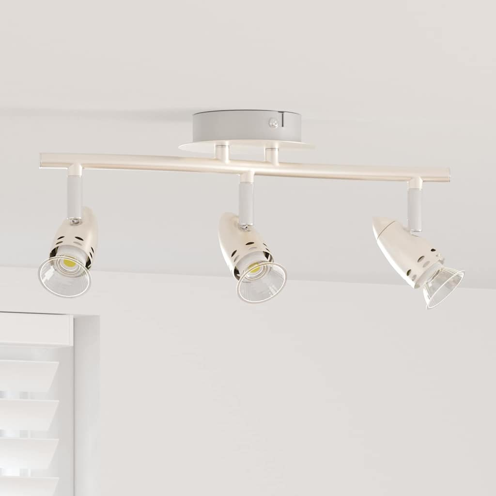 Loftsspot med spotlights Nikkel 36,5 x 10 x 12,5 cm Metal