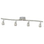 Loftsspot med spotlights Nikkel 61 x 10 x 12,5 cm Metal