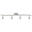 Loftsspot med spotlights Nikkel 61 x 10 x 12,5 cm Metal