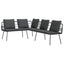 Sofa med pude Antracit 173 x 231 x 90 cm Stål