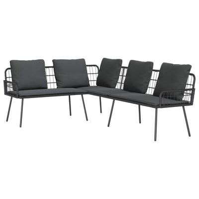 Sofa med pude Antracit 173 x 231 x 90 cm Stål