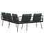 Sofa med pude Antracit 173 x 231 x 90 cm Stål