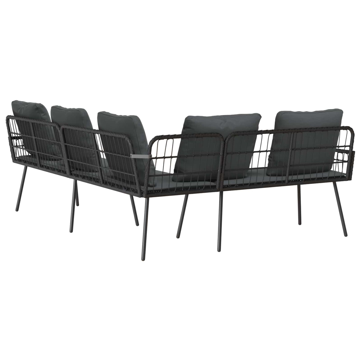 Sofa med pude Antracit 173 x 231 x 90 cm Stål