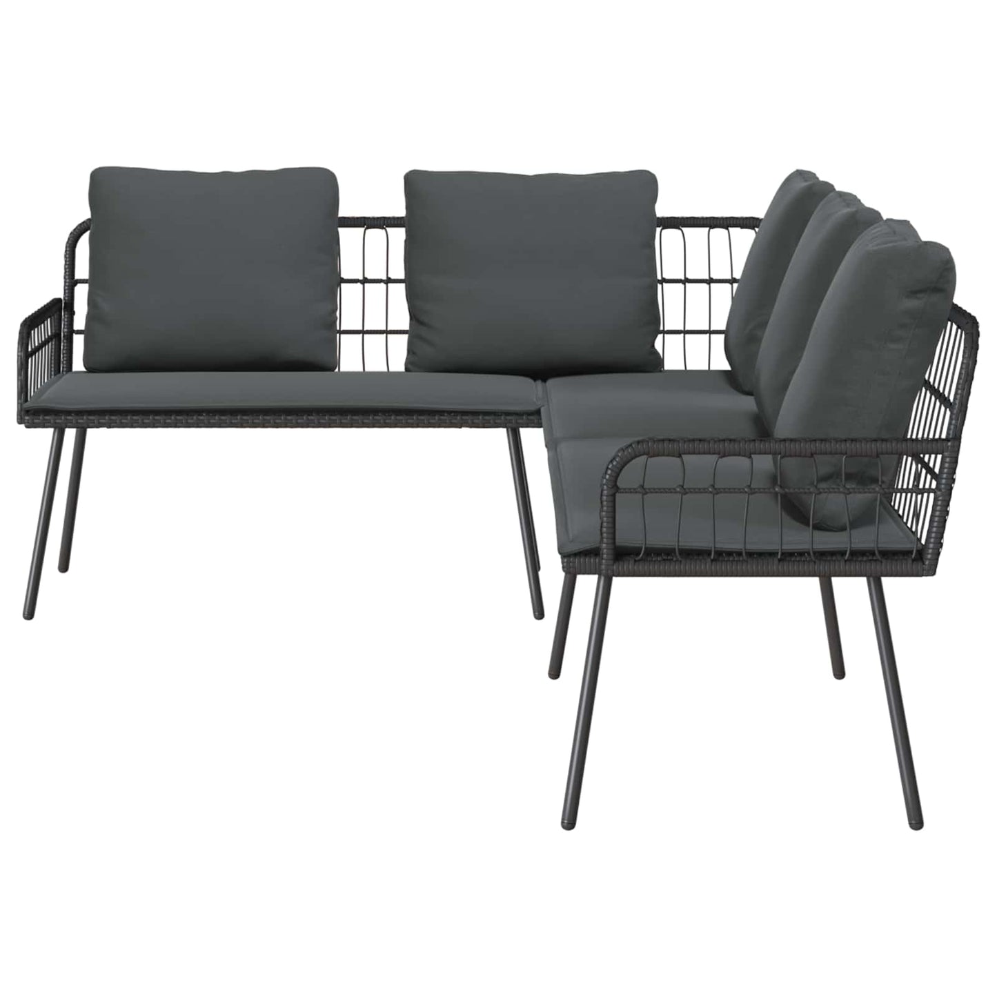 Sofa med pude Antracit 173 x 231 x 90 cm Stål