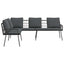 Sofa med pude Antracit 173 x 231 x 90 cm Stål
