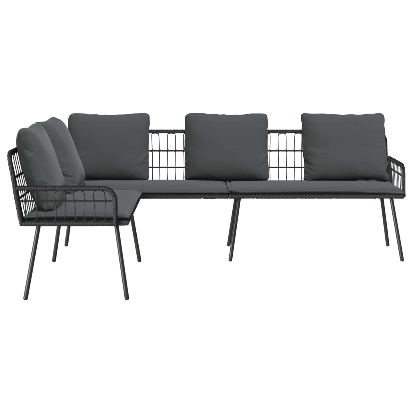 Sofa med pude Antracit 173 x 231 x 90 cm Stål