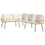 Sofa med pude Natur 173 x 231 x 90 cm Stål