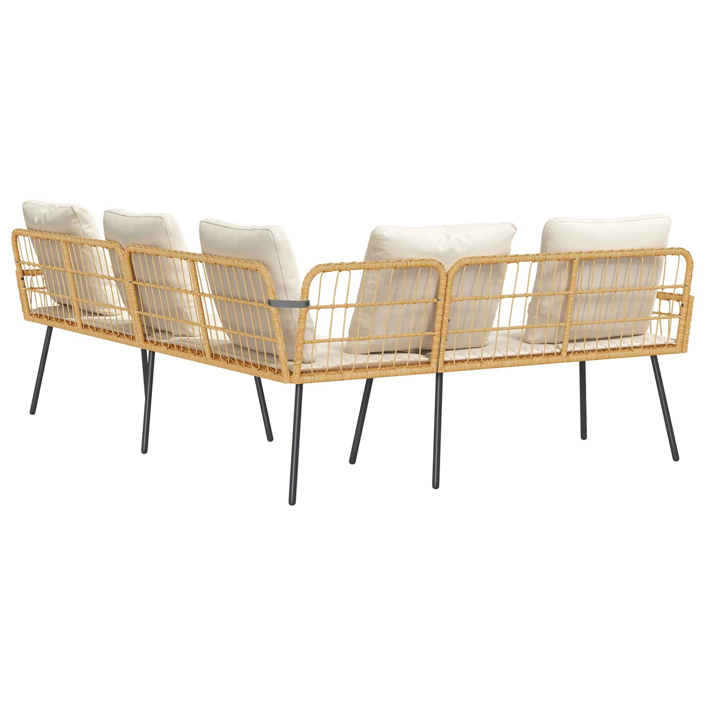 Sofa med pude Natur 173 x 231 x 90 cm Stål