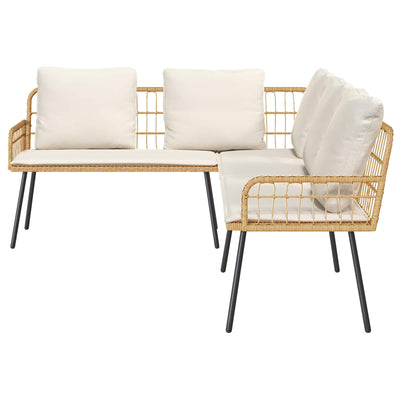 Sofa med pude Natur 173 x 231 x 90 cm Stål