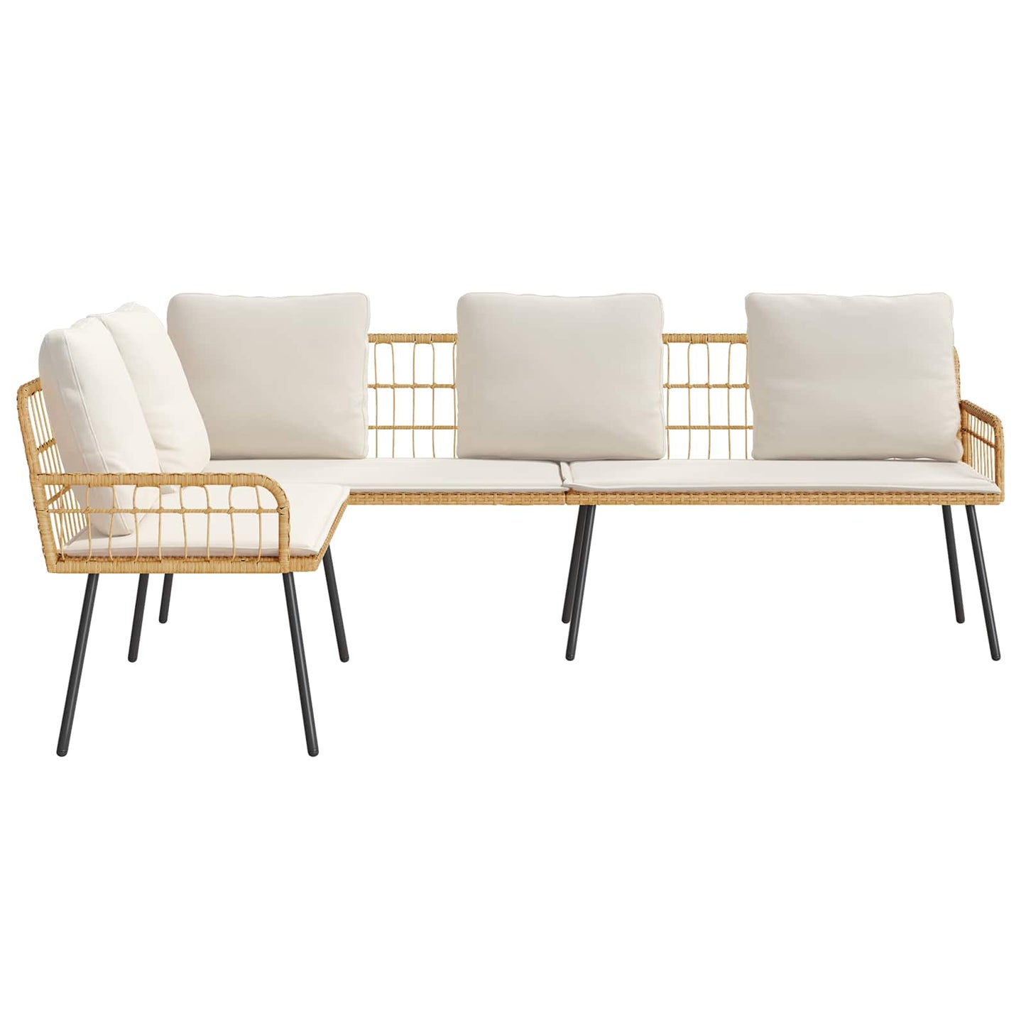 Sofa med pude Natur 173 x 231 x 90 cm Stål