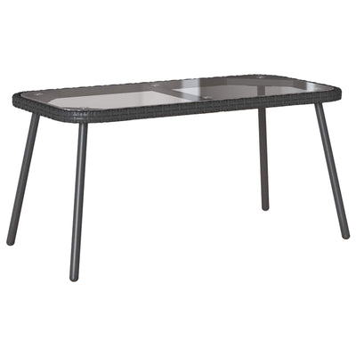 Sofabord Sort 90 x 45 x 43 cm polyrattan