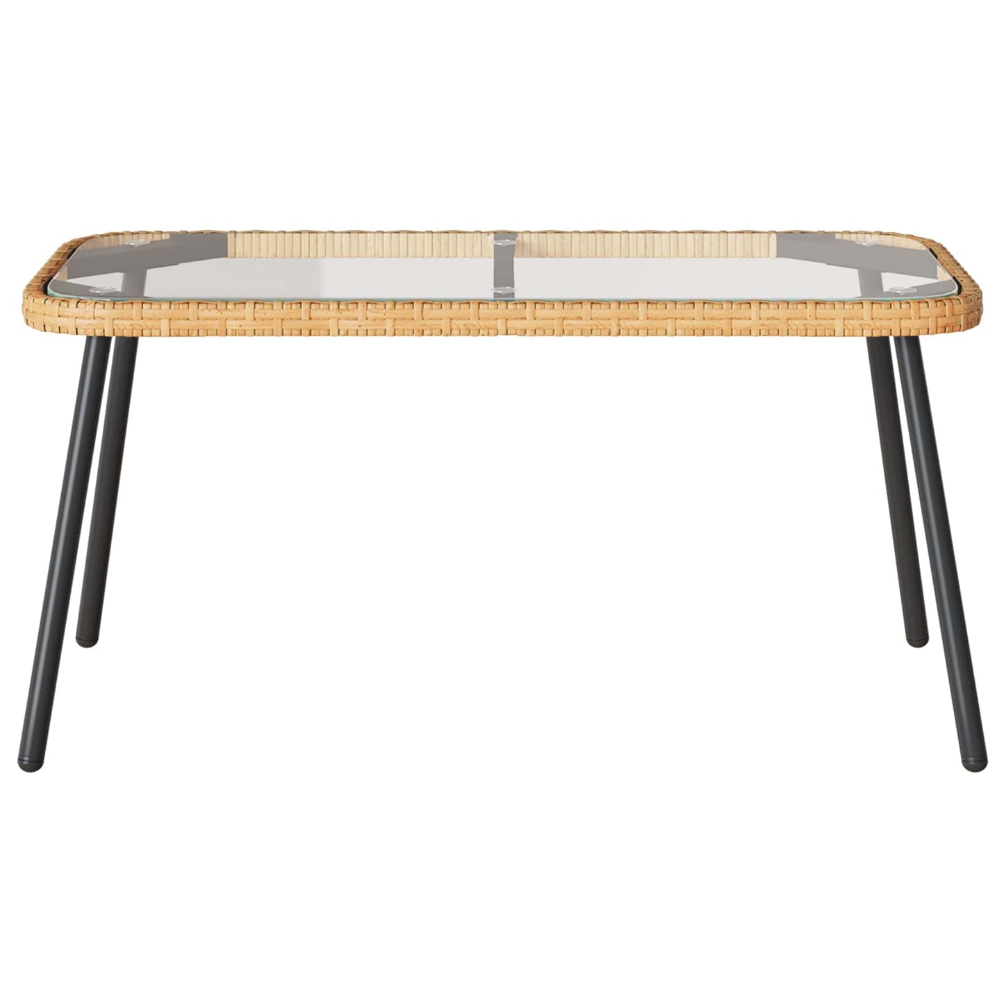 Sofabord Brun og sort 90 x 45 x 43 cm polyrattan