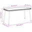 Sofabord Brun og sort 90 x 45 x 43 cm polyrattan
