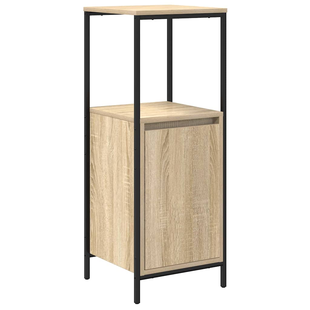 Badeværelsesmøbel sæt med hylde 5 pcs Beige Konstrueret træ