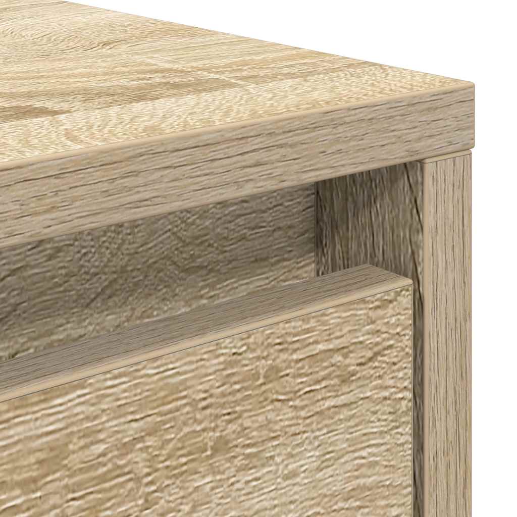 sofabord med skuffer 100x100x40 cm sonoma-eg