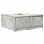 sofabord med skuffer 100x100x40 cm betongrå