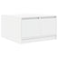 sofabord med skuffer 70,5x70x40 cm hvid